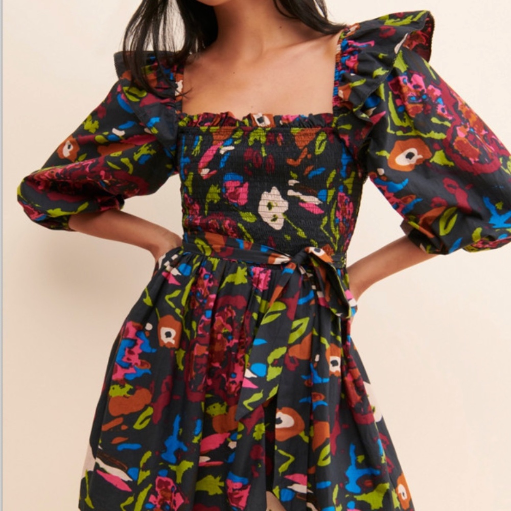 Cleobella Kira mini dress in garden floral print